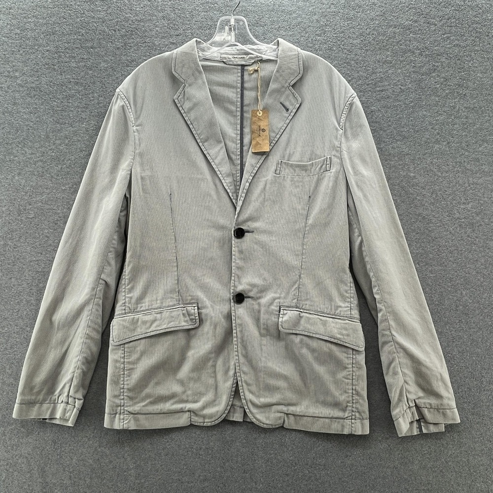 Onassis Blazer Men Large Cotton Linen Stripe Lightweight Casual Travel Jacket
